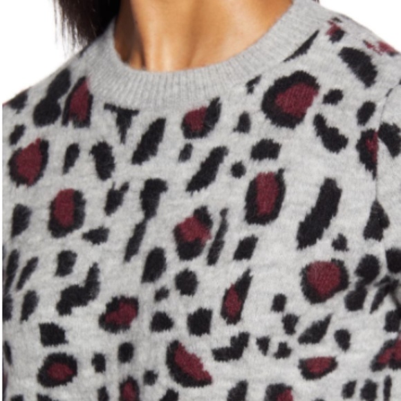 NEW Halogen Leopard Spot Crewneck Pullover Sweater - Picture 10 of 12